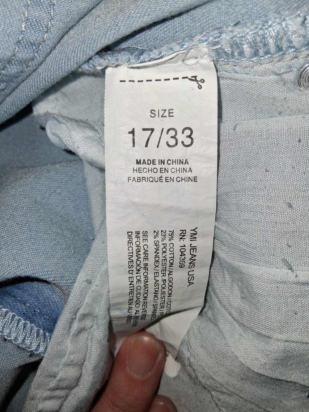 YMI Light Blue Distressed Flare Jeans - Picture 6 of 6